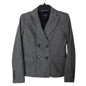 Talbots The Kate Fit Wool Blend Double Breasted Blazer Sz 6, office,‎ career